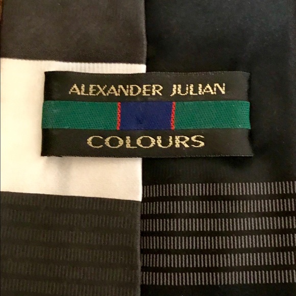 Colours by AlexanderJulian B&W silk tie - Picture 6 of 6